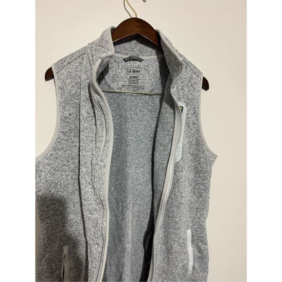 L.L. Bean Sweater Fleece Vest Womens XL Reg Gray Long Full Zip Outdoor Pocket - Picture 5 of 9